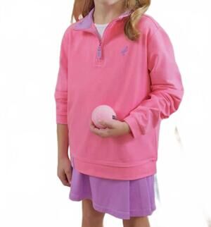 NEW BEAUFORT BONNET prepletic hayword half zip sweatshirt in romany rose